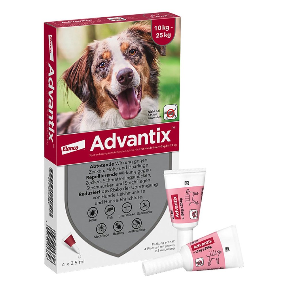Advantix Spot-On für Hunde 10 bis 25 kg 4 stk