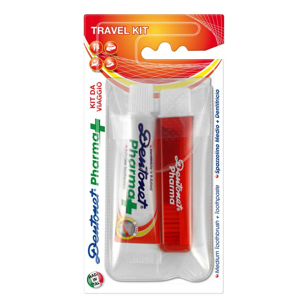 Zahnputz Reiseset Dentonet Zahnbürste+zahncr.25 ml 1 stk Image