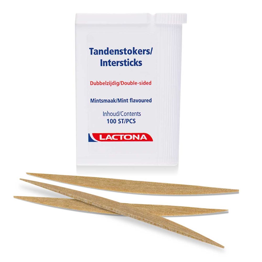 Zahnhölzer Lactona Intersticks mint doppelendig 100 stk