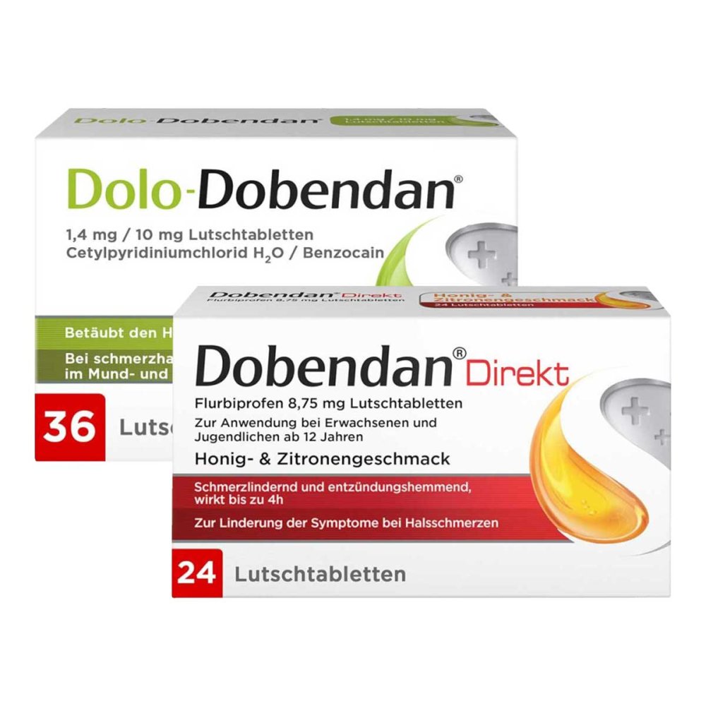 Dolo-Dobendan & Dobendan Direkt Set gegen starke Halsschmerzen 1 stk