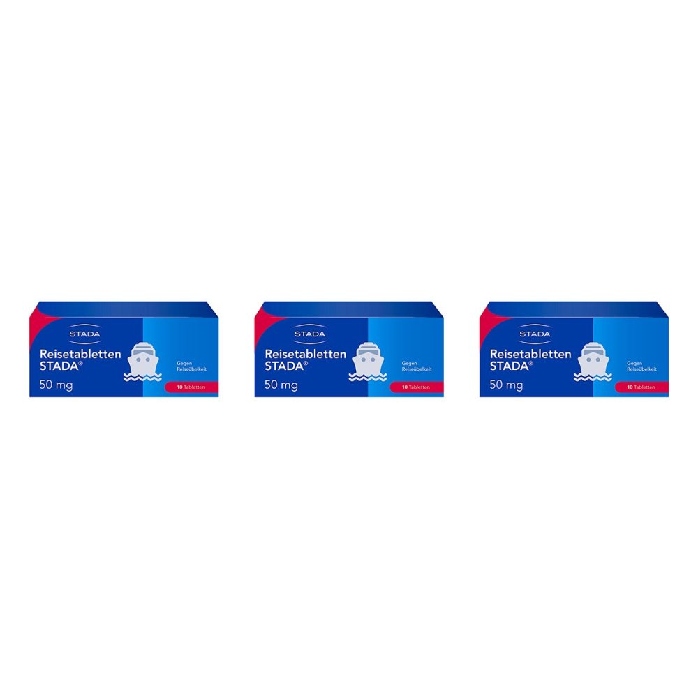 Reisetabletten STADA 50mg Dimenhydrinat bei Reiseübelkeit 3x10 stk
