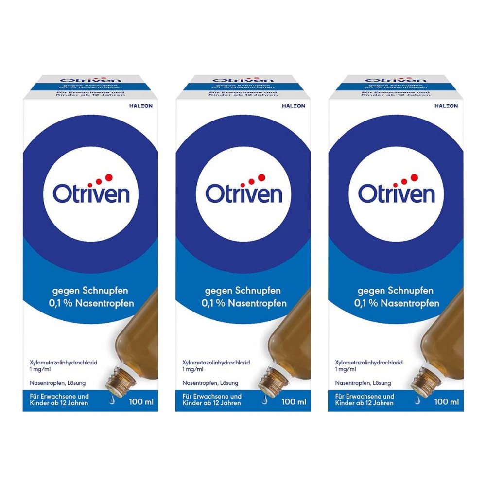 Otriven gegen Schnupfen 0,1 % Nasentropfen Nachfüllflasche 3x100 ml