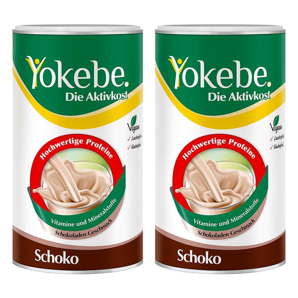 Yokebe Schoko - Diätshake zur Gewichtsabnahme - mit Protein 2x500 g