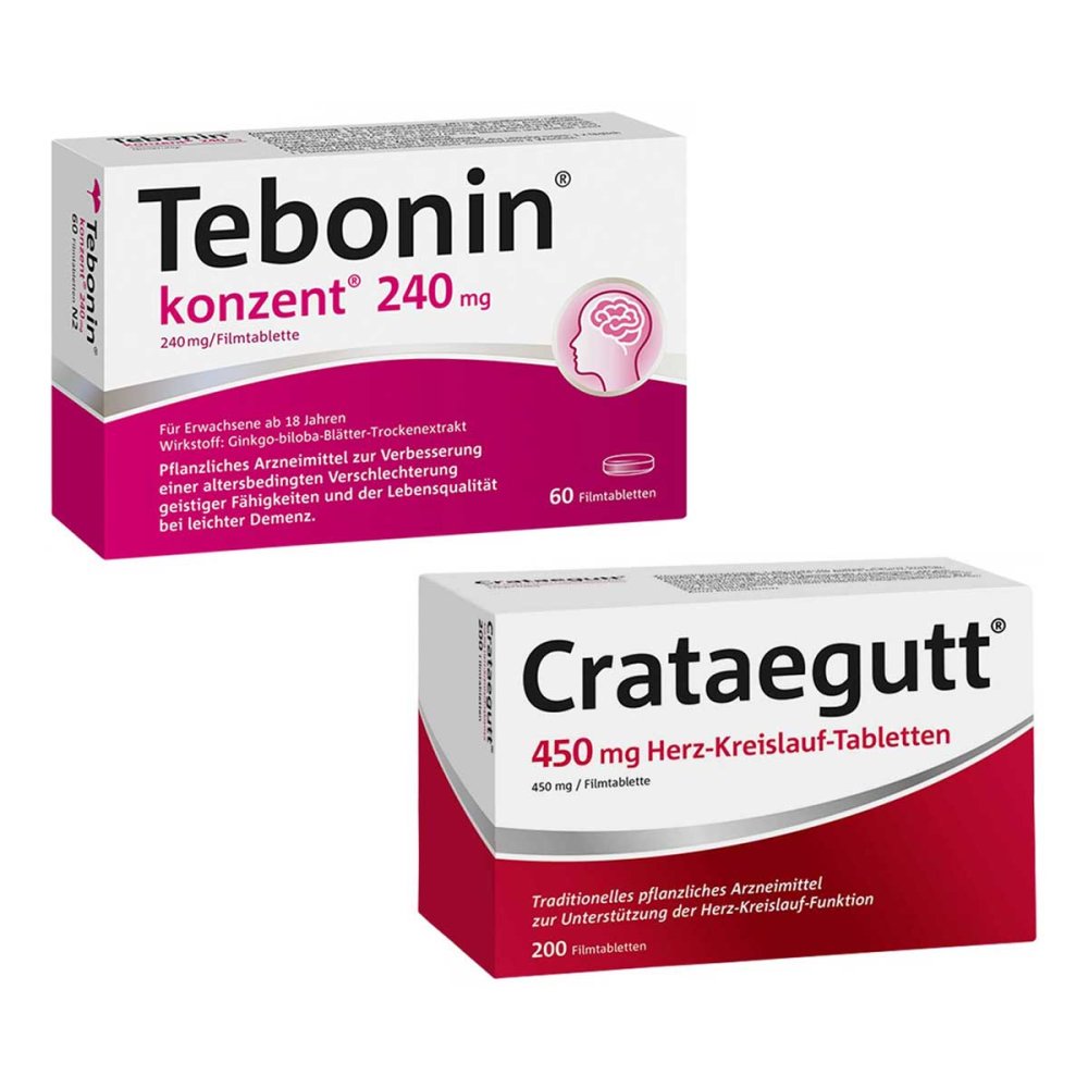 Crataegutt 450 mg und Tebonin konzent 200+60 stk