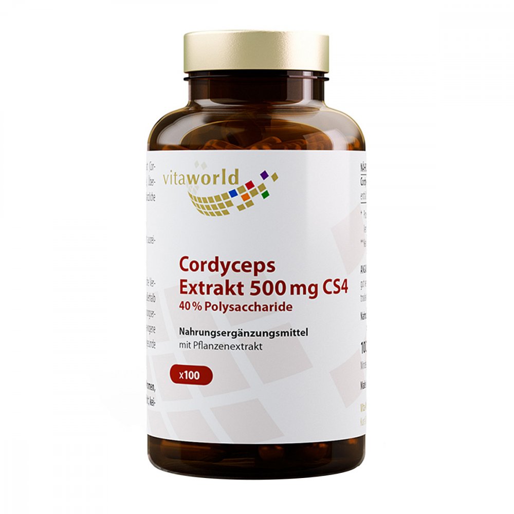 Cordyceps Extrakt 500 mg Cs4 40% Polysacchar.kaps. 100 stk