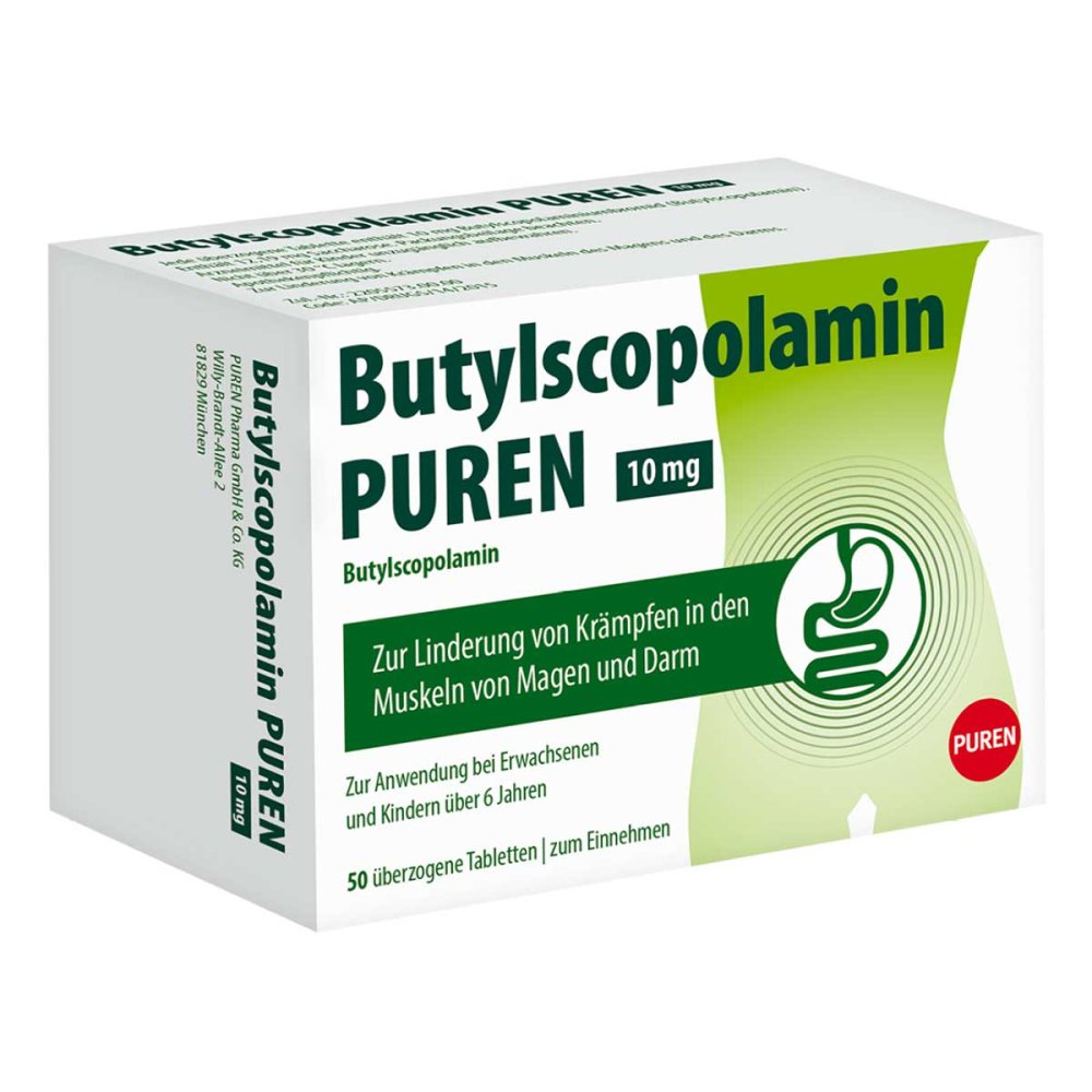 Butylscopolamin Puren 10 Mg überzogene Tab. 50 stk