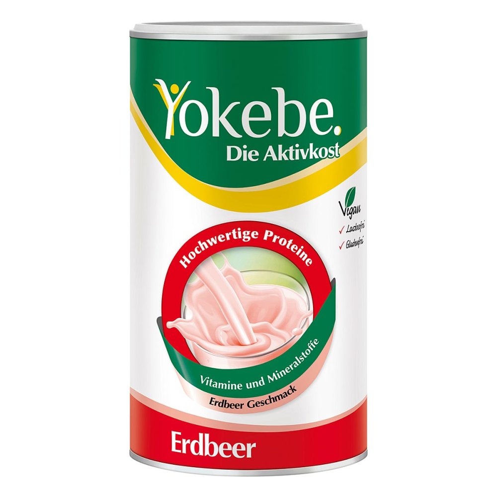 Yokebe Erdbeer - Diätshake zur Gewichtsabnahme - mit Protein 500 g