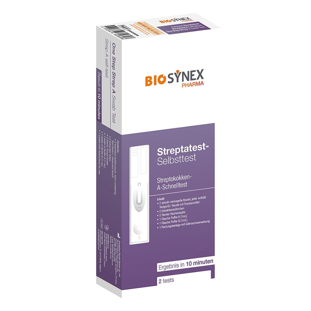Streptatest Streptokokken A Schnelltest Rachen 2 stk