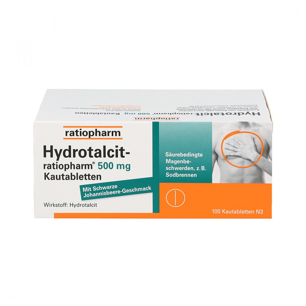 Hydrotalcit Ratiopharm 500 Mg 100 St, 100 St Online Kaufen