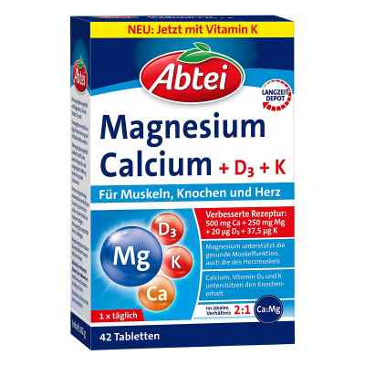 Abtei Magnesium Calcium+d+k Tabletten 42 stk von Omega Pharma Deutschland GmbH PZN 17261199
