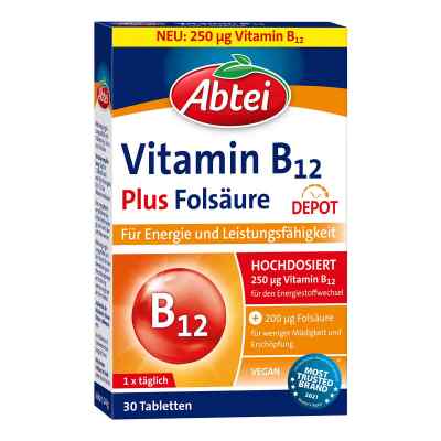 Abtei Vitamin B12 Plus Folsäure Depot Tabletten 30 stk von Perrigo Deutschland GmbH PZN 16622933