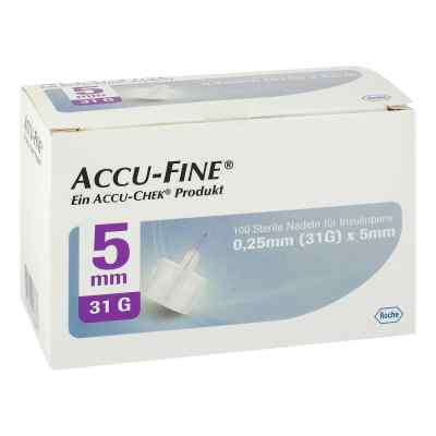 Accu Fine sterile Nadeln für Insulinpens 5 mm 31 G 100 stk von Roche Diabetes Care Deutschland  PZN 12772541