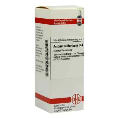 Acidum Sulfuricum D4 Dilution 20 ml von DHU-Arzneimittel GmbH & Co. KG PZN 02121340