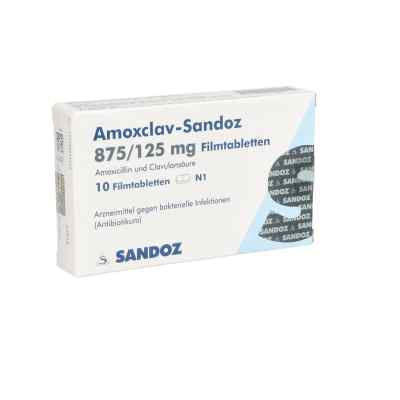 Amoxclav Sandoz 875/125 mg Filmtabletten 10 stk von BB FARMA S.R.L. PZN 12906912