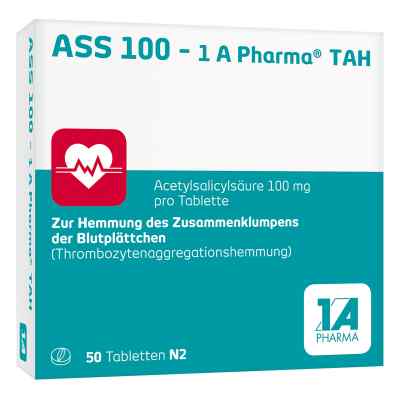 ASS 100-1A Pharma TAH 50 stk von 1 A Pharma GmbH PZN 06312060