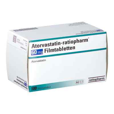 Atorvastatin-ratiopharm 60 mg Filmtabletten 100 stk von ratiopharm GmbH PZN 09292932