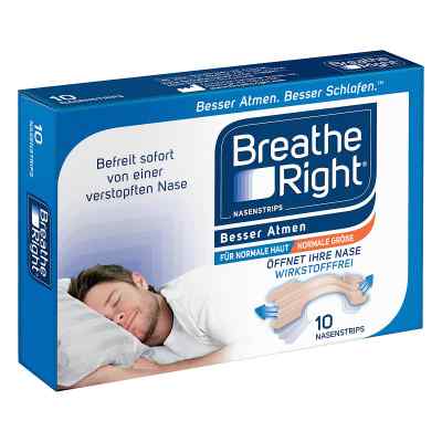 Besser Atmen Breathe Right Nasenstrips beige 10 stk von Pharma Netzwerk PNW GmbH PZN 17179150
