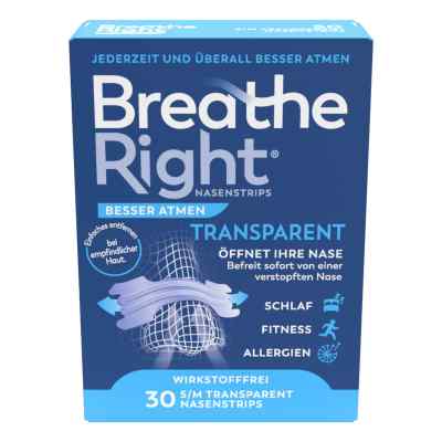 Besser Atmen Breathe Right Nasenstrips Transparent