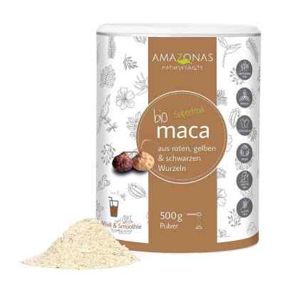 Bio Superfood Maca 100% Pur Bio Pulver 500 g von AMAZONAS Naturprodukte Handels G PZN 04534715