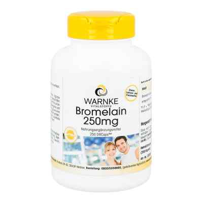 Bromelain 250 mg magensaftresistente Kapseln 250 stk von Warnke Vitalstoffe GmbH PZN 11376300