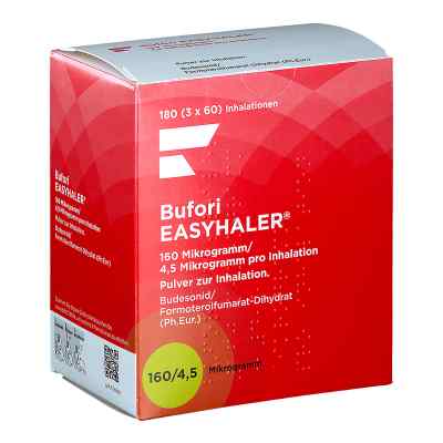 Bufori Easyhaler 160/4,5 Mikrogramm/Dosis 3 stk von ORION Pharma GmbH PZN 12484196