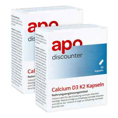 Calcium D3 K2 Kapseln von apodiscounter 2x60 stk von VIS-VITALIS GMBH PZN 08102070