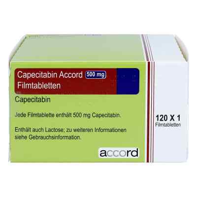 Capecitabin Accord 500 mg Filmtabletten 120 stk von Accord Healthcare GmbH PZN 08624378