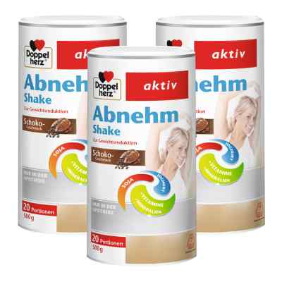 Doppelherz Abnehm Shake Schoko 3er Paket 3 x 500 g von Queisser Pharma GmbH & Co. KG PZN 08130255