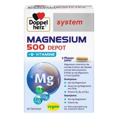 Doppelherz Magnesium 500 Depot System Tabletten 60 stk von Queisser Pharma GmbH & Co. KG PZN 17544684