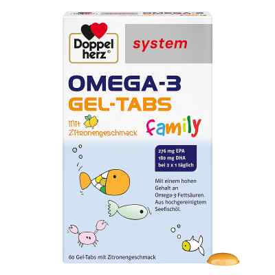 Doppelherz Omega-3 family Gel-tabs system Kautablette (n) 60 stk von Queisser Pharma GmbH & Co. KG PZN 12351236