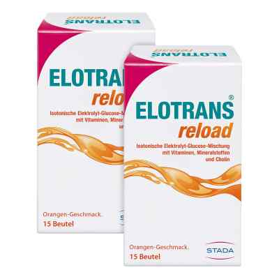 Elotrans Reload Elektrolyt-Pulver mit Vitaminen 2x15x7.57 g von  PZN 08102336