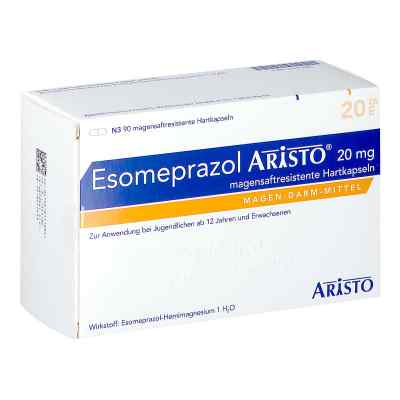 Esomeprazol Aristo 20 mg magensaftresistente Hartkapsel 90 stk von Aristo Pharma GmbH PZN 10171085