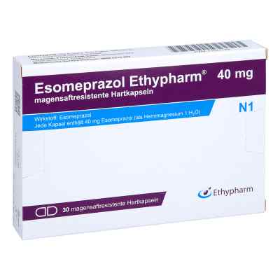 Esomeprazol Ethypharm 40mg 30 stk von ETHYPHARM GmbH PZN 11521179