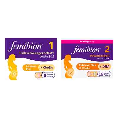 Femibion 1 Frühschwangerschaft 56 stk + Femibion 2 Schwangerscha 1 stk von WICK Pharma - Zweigniederlassung PZN 08102453