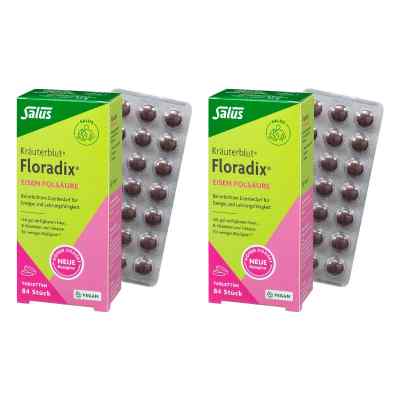 Floradix Eisen Folsäure Tabletten 2x84 stk von SALUS Pharma GmbH PZN 08104571