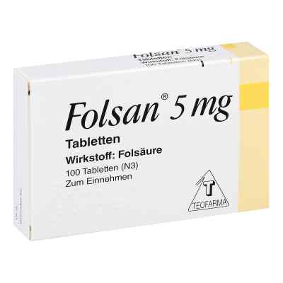 Folsan 5 mg Tabletten 100 stk von Teofarma s.r.l. PZN 01300106