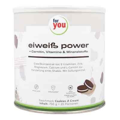 For You Eiweiß Power Cookies & Cream Pulver 750 g von For You eHealth GmbH PZN 19106592