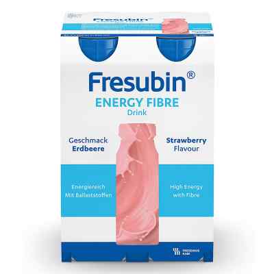 Fresubin Energy Fibre Trinknahrung Erdbeere | Aufbaukost 4X200 ml von Fresenius Kabi Deutschland GmbH PZN 06698591