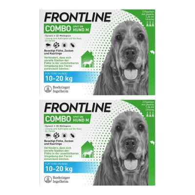 Frontline Combo Hund M (10-20 kg) gegen Zecken, Flöhe 2x3 stk von Boehringer Ingelheim VETMEDICA G PZN 08102564