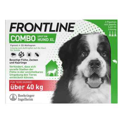 Frontline Combo Hund XL (40-60 kg) gegen Zecken und Flöhe 3 stk von Boehringer Ingelheim VETMEDICA G PZN 17558611