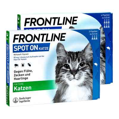 Frontline Set Katze gegen Zecken und Flöhe 9 stk von Boehringer Ingelheim VETMEDICA G PZN 08100872