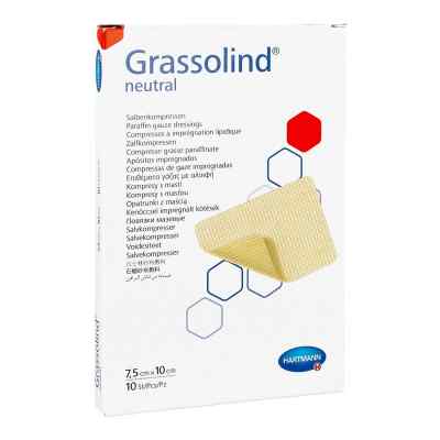 Grassolind Salbenkompressen 7,5x10 cm steril 10 stk von PAUL HARTMANN AG PZN 03245624