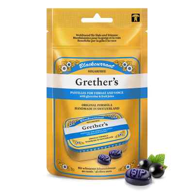 Grethers Blackcurrant Silber Zf.past.beutel Refill 110 g von Hager Pharma GmbH PZN 19145586