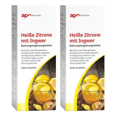 Heisse Zitrone mit Ingwer 2x10x5 g von apo.com Group GmbH PZN 08102530