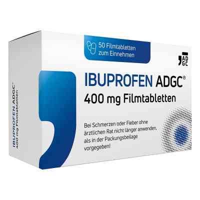 Ibuprofen Adgc 400 Mg Filmtabletten 50 stk von Zentiva Pharma GmbH PZN 17445321