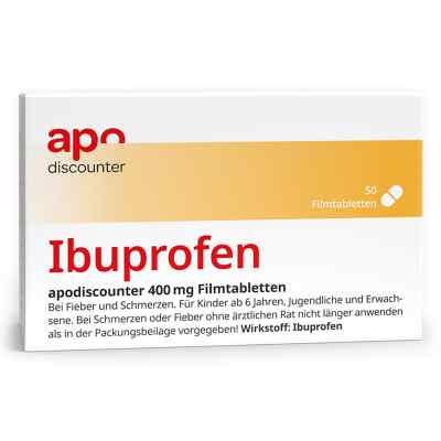 Ibuprofen Apodiscounter 400 Mg Schmerztabletten 50 stk von Interpharm GmbH PZN 18240348