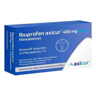 Ibuprofen Axicur 400 Mg Akut Filmtabletten 10 stk von  PZN 18379477