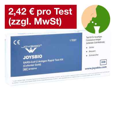 JOYSBIO Spucktest SARS-CoV-2 Antigen Rapid 25000 stk von  PZN 08101416