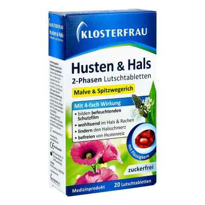 Klosterfrau Husten & Hals Lutschtabletten 20 stk von MCM KLOSTERFRAU Vertr. GmbH PZN 13568179