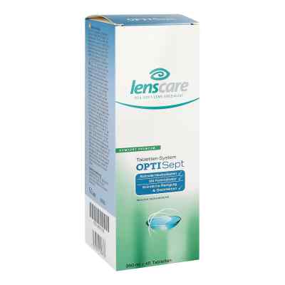 Lenscare Optisept Kombip.350 ml+45 Tabletten +1 Beh.